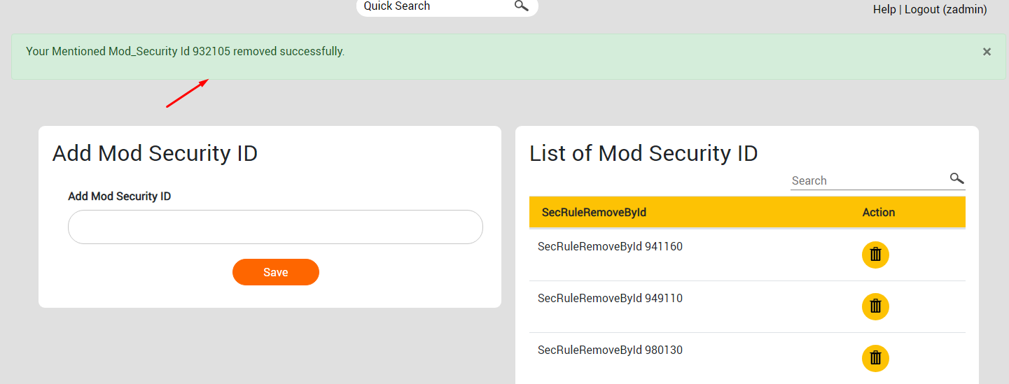 Mod security ID Remover