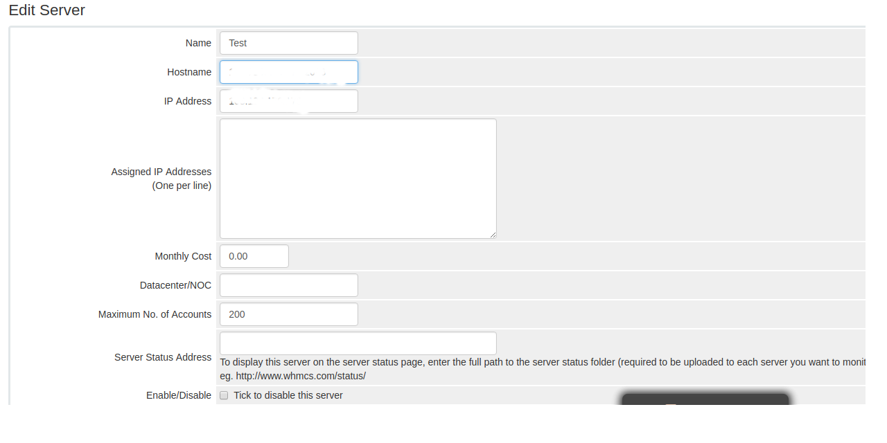 Ovipanel WHMCS Integeration 5