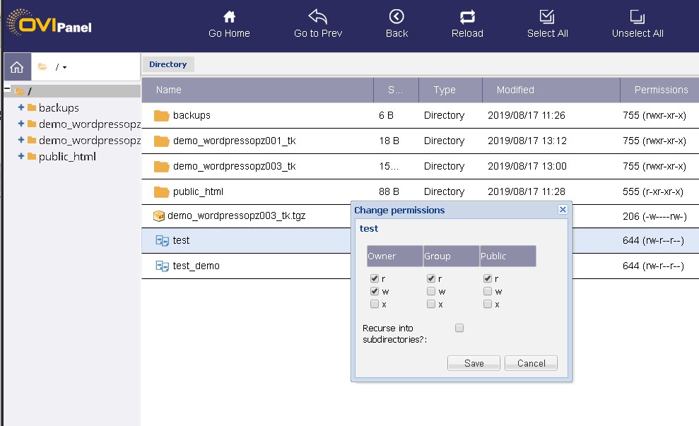 How to change the file permissions in Linux Virtual Machine?